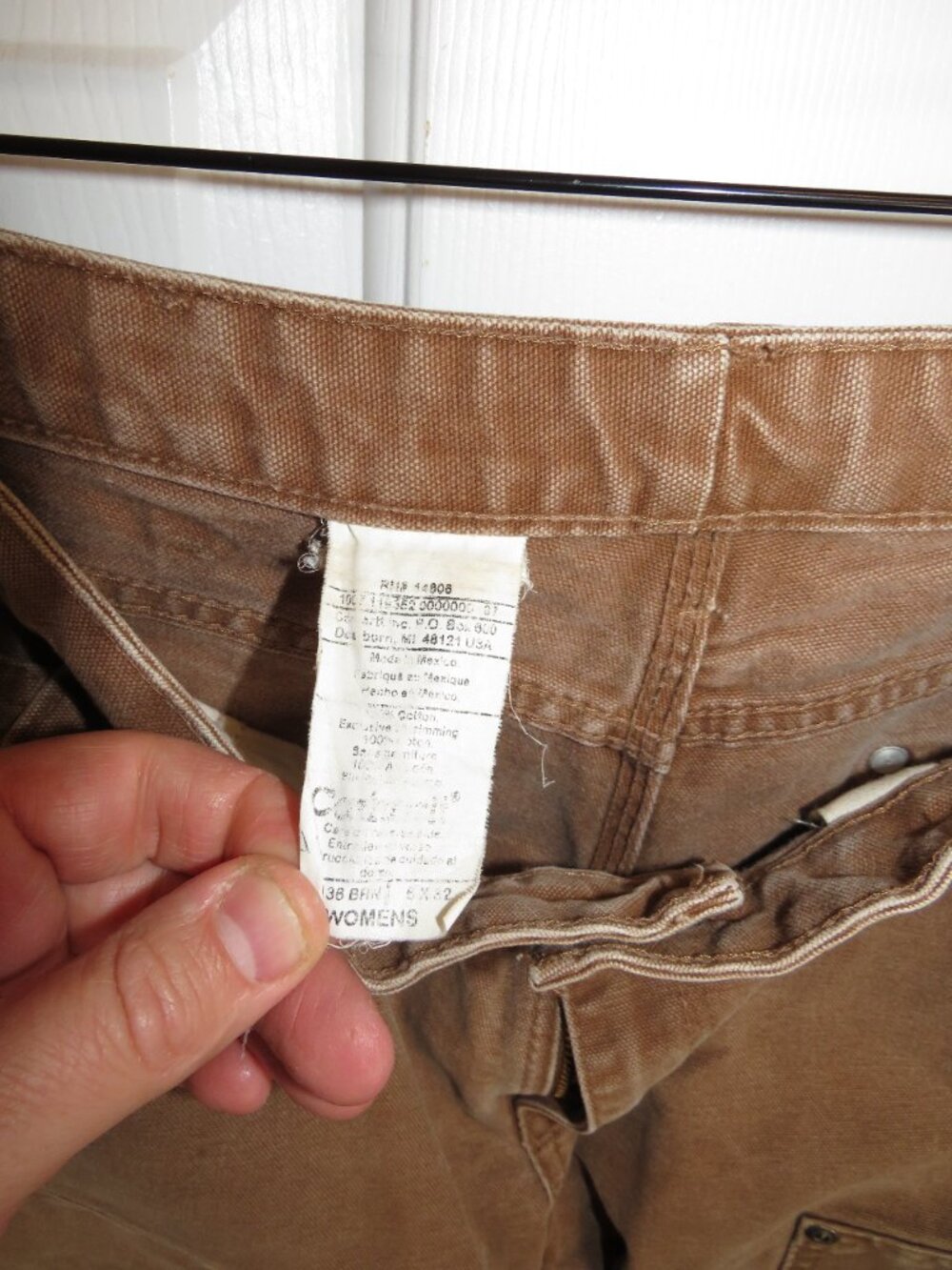 Carhartt Women's Canvas Double Knee WB136 BRN Size 6 x 32 Pants Work Vintage - Picture 7 of 7